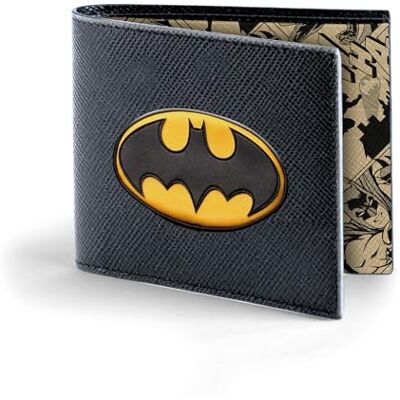 KARACTERMANIA Batman Batsignal-portemonnee voor heren, zwart, 12 x 12 cm, zwart, één maat, Batsignal portemonnee voor heren KARACTERMANIA Batman Batsignal-portemonnee voor heren, zwart, 12 x 12 cm, zwart, één maat, Batsignal portemonnee voor heren