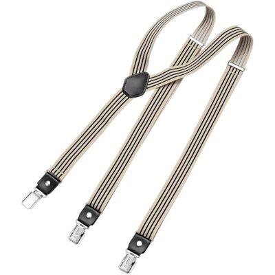 DonDon 2,5 cm smalle bretels voor heren met 3 extra sterke Y-vormige bretels, elastisch en in lengte verstelbaar Eén maat DonDon 2,5 cm smalle bretels voor heren met 3 extra sterke Y-vormige bretels, elastisch en in lengte verstelbaar Eén maat