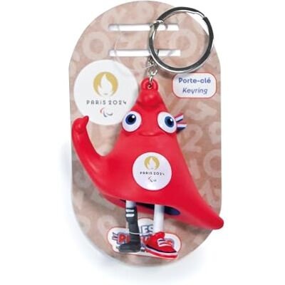 DOUDOU ET COMPAGNIE – PARIS – Doudou et Compagnie Paralympische Mascotte Phryge sleutelhanger officiële mascotte van de Olympische en Paralympische Spelen van kunststof 7 cm cadeau-idee souvenir van de spelen Paris 2024 DOUDOU ET COMPAGNIE – PARIS – Doudou et Compagnie Paralympische Mascotte Phryge sleutelhanger officiële mascotte van de Olympische en Paralympische Spelen van kunststof 7 cm cadeau-idee souvenir van de spelen Paris 2024
