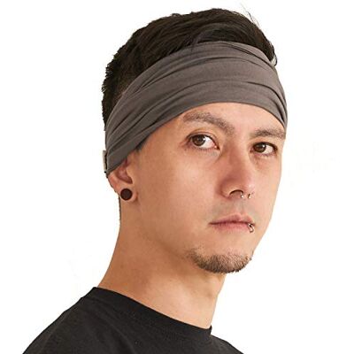 CHARM Japanse Bandana Haarband voor Mannen en Vrouwen Comfy Lichtgewicht Elastische Head Bands perfect voor Fitness Sport Voetbal Tennis Joggen, charcoal grijs, L CHARM Japanse Bandana Haarband voor Mannen en Vrouwen Comfy Lichtgewicht Elastische Head Bands perfect voor Fitness Sport Voetbal Tennis Joggen, charcoal grijs, L