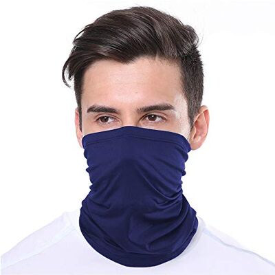 KUNSTIFY Multifunctionele halsdoek voor heren en dames, modieuze buissjaal, katoenen masker, marineblauw, kapitein wasbaar ademend elastiek (nachtblauw) KUNSTIFY Multifunctionele halsdoek voor heren en dames, modieuze buissjaal, katoenen masker, marineblauw, kapitein wasbaar ademend elastiek (nachtblauw)