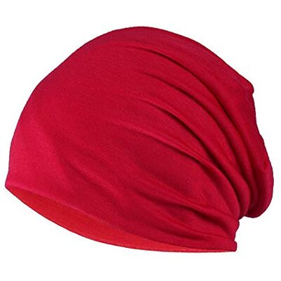 YOFASEN Slouchy muts, , chemopet, katoenen tulband, hoed, stretch, moslim sjaal voor vrouwen, mannen, Rood Eén maat YOFASEN Slouchy muts, , chemopet, katoenen tulband, hoed, stretch, moslim sjaal voor vrouwen, mannen, Rood Eén maat