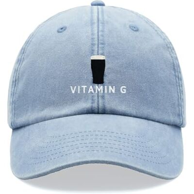 Vintage Gewassen Vitamine G Baseball Cap Unisex Verstelbare Papa Hoed, Lichtblauw Taille unique Vintage Gewassen Vitamine G Baseball Cap Unisex Verstelbare Papa Hoed, Lichtblauw Taille unique