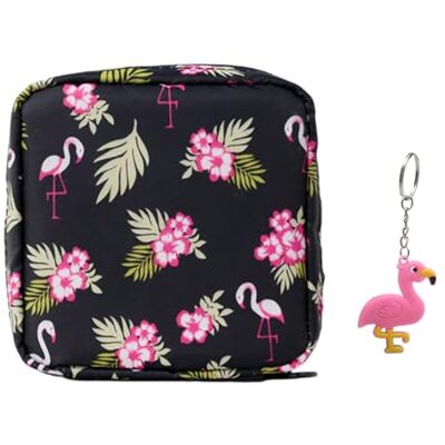 DHSBGWSX Flamingo-tas, sleutelhanger, multifunctionele opslag, maandverband, schattige cartoon, menstruatie DHSBGWSX Flamingo-tas, sleutelhanger, multifunctionele opslag, maandverband, schattige cartoon, menstruatie