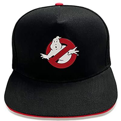 Heroes Inc. Snapback Ghostbusters pet voor heren, hoed met katoenen vizier, rubberen logo Heroes Inc. Snapback Ghostbusters pet voor heren, hoed met katoenen vizier, rubberen logo