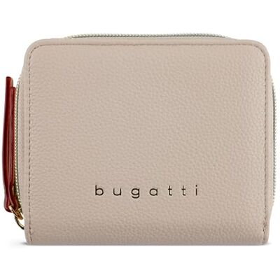 bugatti Ella Kleine damesportemonnee – portemonnee van kunstleer, compact en elegant, beige bugatti Ella Kleine damesportemonnee – portemonnee van kunstleer, compact en elegant, beige