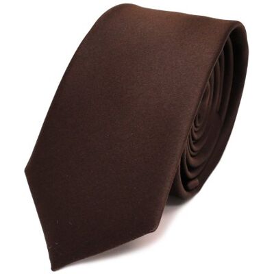 TigerTie Herenstropdas: 6 cm dunne satijnen stropdas in effen design, ideaal voor zakelijke afspraken, feestelijke gelegenheden en vrije tijd, donkerbruin, bruin Krawattengröße: ca. Länge 150 cm, Breite 6 cm TigerTie Herenstropdas: 6 cm dunne satijnen stropdas in effen design, ideaal voor zakelijke afspraken, feestelijke gelegenheden en vrije tijd, donkerbruin, bruin Krawattengröße: ca. Länge 150 cm, Breite 6 cm