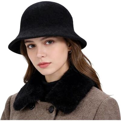 ITODA Winter Wollen Muts Warme Hoed Vissershoed Meloen Muts Vijvermuts Kleine Winddichte Vizier Hoofd/Gezichtsbescherming Opvouwbaar Comfortabel Elegant voor Vrouwen Meisjes ITODA Winter Wollen Muts Warme Hoed Vissershoed Meloen Muts Vijvermuts Kleine Winddichte Vizier Hoofd/Gezichtsbescherming Opvouwbaar Comfortabel Elegant voor Vrouwen Meisjes