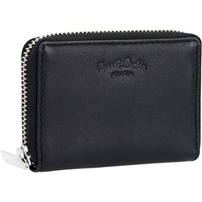 Gusti Leder Gusti ABEL Leren damesportemonnee damesportemonnee met veel kaartsleuven van echt leer Compact, duurzaam en elegant, zwart, S, casual Gusti Leder Gusti ABEL Leren damesportemonnee damesportemonnee met veel kaartsleuven van echt leer Compact, duurzaam en elegant, zwart, S, casual