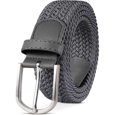 TANGCHAO Uniseks Elastische Stof Gevlochten Elastische Riem Stretch Riem Rekbare Riem Voor Mannen en Vrouwen Verschillende Kleuren, grijs. Lengte 100 cm geschikt voor maat 33-35 TANGCHAO Uniseks Elastische Stof Gevlochten Elastische Riem Stretch Riem Rekbare Riem Voor Mannen en Vrouwen Verschillende Kleuren, grijs. Lengte 100 cm geschikt voor maat 33-35