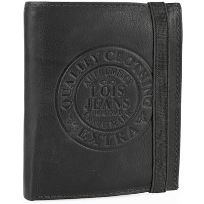 Lois Leren herenportemonnee lederen portemonnee voor heren. Portemonnees en kaarthouders voor heren. Slanke RFID-blokkering. Vintage herenportemonnee RFID-portemonnee, zwart, Casual Lois Leren herenportemonnee lederen portemonnee voor heren. Portemonnees en kaarthouders voor heren. Slanke RFID-blokkering. Vintage herenportemonnee RFID-portemonnee, zwart, Casual