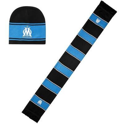 OLYMPIQUE DE MARSEILLE Cadeauset sjaal + muts om – officiële collectie OLYMPIQUE DE MARSEILLE Cadeauset sjaal + muts om – officiële collectie