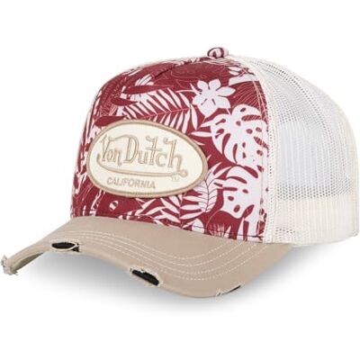 Von Dutch Pet voor dames en heren, truckerprint, rood 03 Eén maat Von Dutch Pet voor dames en heren, truckerprint, rood 03 Eén maat