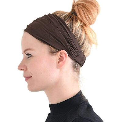 CHARM Japanse Bandana Haarband voor Mannen en Vrouwen Comfy Lichtgewicht Elastische Head Bands perfect voor Fitness Sport Voetbal Tennis Joggen, Bruin, one size CHARM Japanse Bandana Haarband voor Mannen en Vrouwen Comfy Lichtgewicht Elastische Head Bands perfect voor Fitness Sport Voetbal Tennis Joggen, Bruin, one size