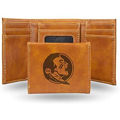 Rico Industries NCAA Florida State Seminoles portemonnee met 3 kleppen, bruin, Bruin, 5.75 x 7-inches, Drievoudig inklapbare portemonnee met lasergravure Rico Industries NCAA Florida State Seminoles portemonnee met 3 kleppen, bruin, Bruin, 5.75 x 7-inches, Drievoudig inklapbare portemonnee met lasergravure