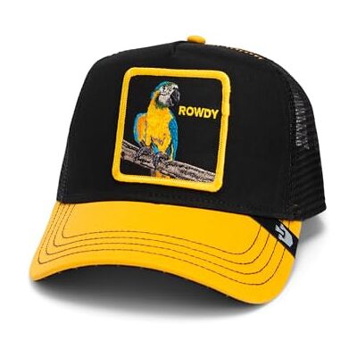 Goorin Bros. Goorin Bros The Rowdy Bird Papegaai Zwart Geel Verstelbare Trucker Cap Eén maat Goorin Bros. Goorin Bros The Rowdy Bird Papegaai Zwart Geel Verstelbare Trucker Cap Eén maat