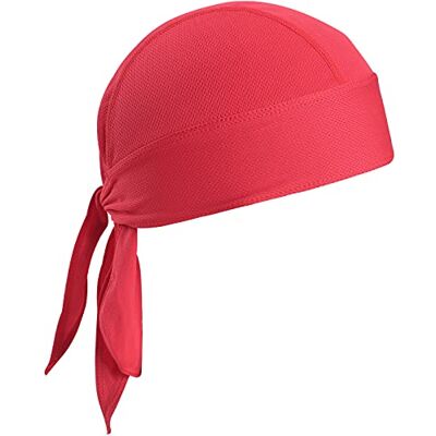 VIAUMBR Bandana Herenpet, fietsen, wandelen, bandana, piraat, onder fietshelm, luchtige stof voor zwemmen, joggen, hardlopen, bergen en motorfiets, rood 54-64 VIAUMBR Bandana Herenpet, fietsen, wandelen, bandana, piraat, onder fietshelm, luchtige stof voor zwemmen, joggen, hardlopen, bergen en motorfiets, rood 54-64