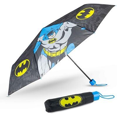 BONNYCO Opvouwbare paraplu Zwarte kinderparaplu voor tas, rugzak of reis Tempelparaplu met versterkte structuur Mini-zakparaplu Origineel cadeau voor kinderen, dames en heren, Batman BONNYCO Opvouwbare paraplu Zwarte kinderparaplu voor tas, rugzak of reis Tempelparaplu met versterkte structuur Mini-zakparaplu Origineel cadeau voor kinderen, dames en heren, Batman