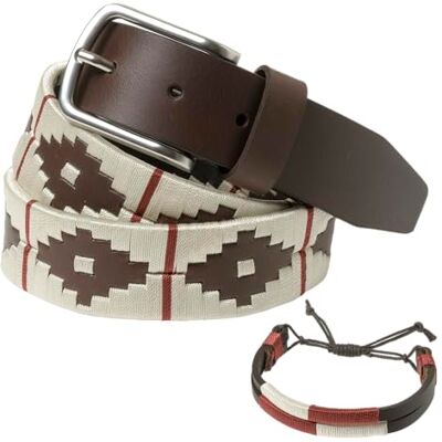 PELPE Leren riem, ivoor 105 PELPE Leren riem, ivoor 105