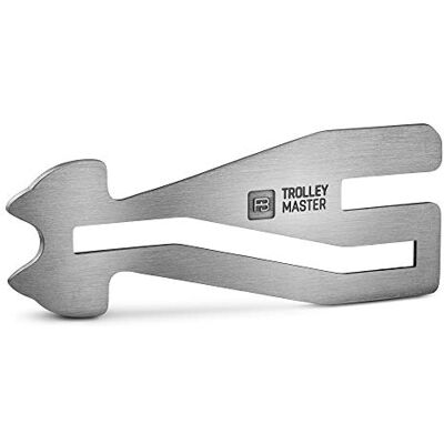 FABACH Trolley Master Stainless Steel Series sleutelhanger van roestvrij staal voor alle trolleys – winkelwagenmunt opent voor- en zijvak, zilver, 1 trolley master FABACH Trolley Master Stainless Steel Series sleutelhanger van roestvrij staal voor alle trolleys – winkelwagenmunt opent voor- en zijvak, zilver, 1 trolley master