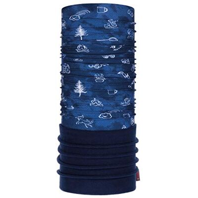 Buff® Fleece voor kinderen, grappig kamp, nachtblauw, één maat Buff® Fleece voor kinderen, grappig kamp, nachtblauw, één maat