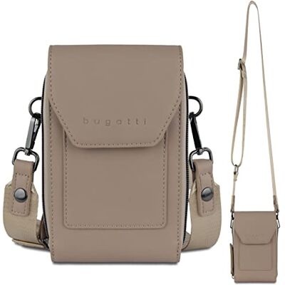 bugatti Almata schoudertas met smartphonevak, crossovertas voor dames, zand S bugatti Almata schoudertas met smartphonevak, crossovertas voor dames, zand S