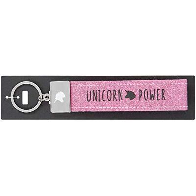 Depesche 4298-110 sleutelhanger van vilt met gegraveerde metalen gesp en iconische Unicorn Power Print, 18,7 x 4,4 x 1 cm, roze, zwart. Depesche 4298-110 sleutelhanger van vilt met gegraveerde metalen gesp en iconische Unicorn Power Print, 18,7 x 4,4 x 1 cm, roze, zwart.