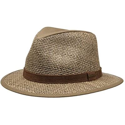 Stetson Medfield Seagrass herenhoed van stro voor zon met leren hoofdband, biesje lente-zomer, natuur, 58-59 L (58-59 cm) Stetson Medfield Seagrass herenhoed van stro voor zon met leren hoofdband, biesje lente-zomer, natuur, 58-59 L (58-59 cm)