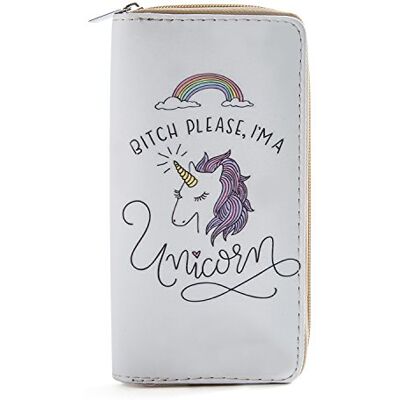 DonDon Portemonnee voor dames of kleine meisjes met ritssluiting, Eenhoorn I am a Licorne, Modern DonDon Portemonnee voor dames of kleine meisjes met ritssluiting, Eenhoorn I am a Licorne, Modern
