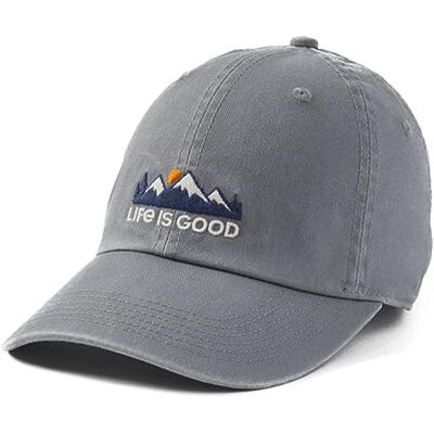 Life Is Good Chill Baseball Cap voor volwassenen, mountains leisteen grijs Life Is Good Chill Baseball Cap voor volwassenen, mountains leisteen grijs