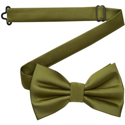 DonDon handgemaakte vlinderdas voor heren, zijdelook, 12 x 6 cm, vlinderdas, Groene Olijf, Eén maat Eén maat DonDon handgemaakte vlinderdas voor heren, zijdelook, 12 x 6 cm, vlinderdas, Groene Olijf, Eén maat Eén maat