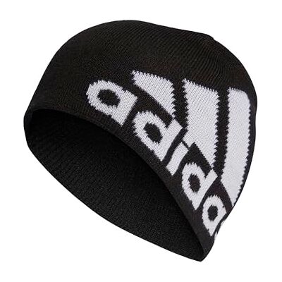 Adidas Uniseks COLD.RDY Big Logo Beanie, zwart/wit, M Adidas Uniseks COLD.RDY Big Logo Beanie, zwart/wit, M