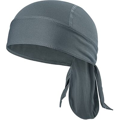 VIAUMBR Bandana Herenpet, fietsen, wandelen, bandana, piraat, onder fietshelm, luchtige stof voor zwemmen, joggen, hardlopen, bergen en motorfiets (grijs) 54-64 VIAUMBR Bandana Herenpet, fietsen, wandelen, bandana, piraat, onder fietshelm, luchtige stof voor zwemmen, joggen, hardlopen, bergen en motorfiets (grijs) 54-64