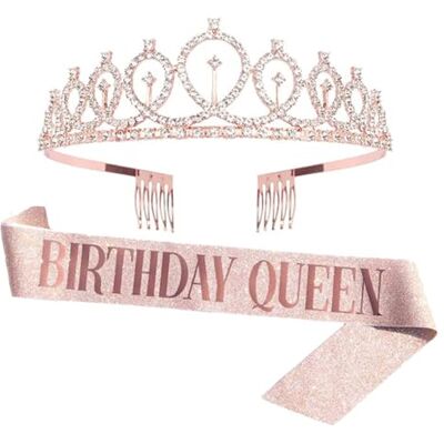 JJiaoLinin JiaoLinin Sjaal Verjaardag Kroon Strass Verjaardag Koningin Tiara Haaraccessoires Happy Birthday Party JJiaoLinin JiaoLinin Sjaal Verjaardag Kroon Strass Verjaardag Koningin Tiara Haaraccessoires Happy Birthday Party