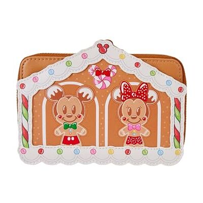 Loungefly Disney Mickey & Friends Gingerbread House portemonnee met ritssluiting Loungefly Disney Mickey & Friends Gingerbread House portemonnee met ritssluiting