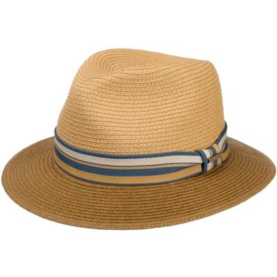 Stetson Carson Fedora Heren Strohoed Zon Strand met Grosgrain Lente Zomer Lint, Bruin, 58-59, Bruin 58-59 Stetson Carson Fedora Heren Strohoed Zon Strand met Grosgrain Lente Zomer Lint, Bruin, 58-59, Bruin 58-59