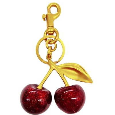 HSYWSH Kersen Kristal Sleutelhanger, Kersenzakhangers, Kersenvormige hanger, Mode-accessoire voor tas of sleutel, cadeau-idee voor vrouwen HSYWSH Kersen Kristal Sleutelhanger, Kersenzakhangers, Kersenvormige hanger, Mode-accessoire voor tas of sleutel, cadeau-idee voor vrouwen