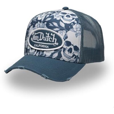 Von Dutch Pet voor dames en heren, truckerprint, blauw 02 Eén maat Von Dutch Pet voor dames en heren, truckerprint, blauw 02 Eén maat