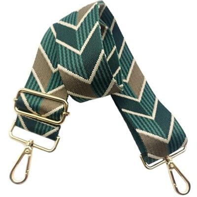 Macelitu Schouderriem voor tas, 5 cm, brede riem, verstelbare schouderriem, handtasriem, schouderriem met gouden gesp, voor dames, doe-het-zelf, schouderriem, accessoires (meerkleurig), groen/kaki, 5 cm Macelitu Schouderriem voor tas, 5 cm, brede riem, verstelbare schouderriem, handtasriem, schouderriem met gouden gesp, voor dames, doe-het-zelf, schouderriem, accessoires (meerkleurig), groen/kaki, 5 cm