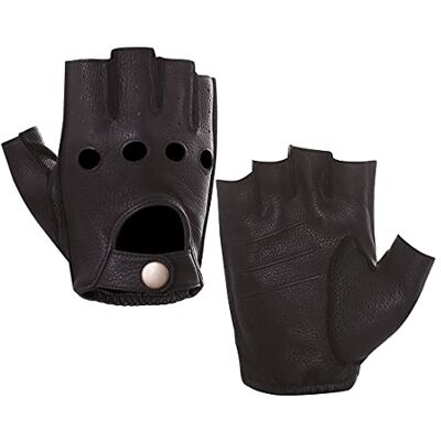 Harssidanzar GM005A hertenleer handschoenen ongevoerd voor heren, Bruin XL Harssidanzar GM005A hertenleer handschoenen ongevoerd voor heren, Bruin XL