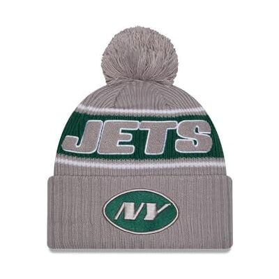 New Era NFL Sideline 2024 Amerikaanse voetbal pomponmuts teamlogo beanie wintermuts grijs New Era NFL Sideline 2024 Amerikaanse voetbal pomponmuts teamlogo beanie wintermuts grijs