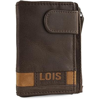 Lois Portemonnee lederen portemonnee functionele herenportemonnee van duurzame portemonnee voor mannen, portemonnee met tijdloze, duurzaam leer. RFID-portemonnee., Bruin-Bruin, Klassiek Lois Portemonnee lederen portemonnee functionele herenportemonnee van duurzame portemonnee voor mannen, portemonnee met tijdloze, duurzaam leer. RFID-portemonnee., Bruin-Bruin, Klassiek