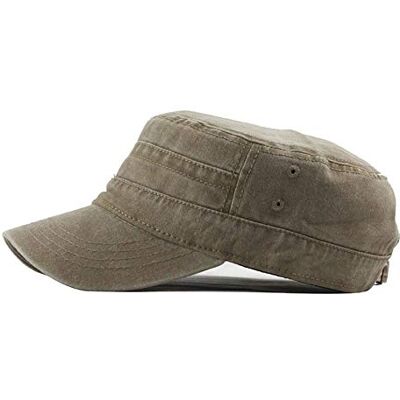 UAOOK Hoogwaardige klassieke militaire pet voor heren, laag profiel, zomer, 100% katoen, verstelbaar, baseballpet, uniseks, kaki M UAOOK Hoogwaardige klassieke militaire pet voor heren, laag profiel, zomer, 100% katoen, verstelbaar, baseballpet, uniseks, kaki M