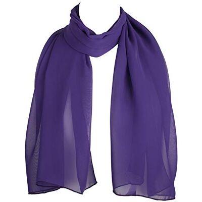 Hat To Socks Dames Premium in Korea Gemaakte Chiffon Sjaal – Lichte Transparante Omslagdoek, Zachte Elegante Sjaal voor Alle Seizoenen (Paars) Eén maat Hat To Socks Dames Premium in Korea Gemaakte Chiffon Sjaal – Lichte Transparante Omslagdoek, Zachte Elegante Sjaal voor Alle Seizoenen (Paars) Eén maat