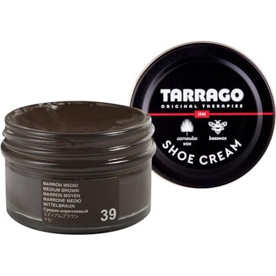 Tarrago Shoe Cream Beschermende crème voor leren schoenen, schoenverzorging, voedt, herstelt en beschermt 50 ml, (39) Medium Bruin 50 ml Tarrago Shoe Cream Beschermende crème voor leren schoenen, schoenverzorging, voedt, herstelt en beschermt 50 ml, (39) Medium Bruin 50 ml