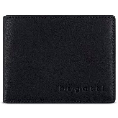 bugatti Lima Leren herenportemonnee horizontaal formaat, RFID-bescherming zwart bugatti Lima Leren herenportemonnee horizontaal formaat, RFID-bescherming zwart