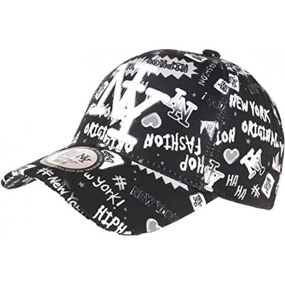 HIP HOP HONOUR NY zwart-wit origineel ontwerp cartoon pop baseball pet maat: één maat kleur: zwart uniseks, zwart, één maat Eén maat HIP HOP HONOUR NY zwart-wit origineel ontwerp cartoon pop baseball pet maat: één maat kleur: zwart uniseks, zwart, één maat Eén maat
