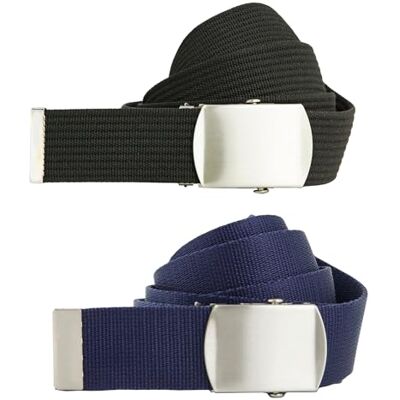 shenky Stoffen riem 4 cm breed 112 cm tot 160 cm Stoffen riem met riemgesp Herenriem Canvas Dames Gesp Riem Riem , Set van 2 zwart en marineblauw 140 shenky Stoffen riem 4 cm breed 112 cm tot 160 cm Stoffen riem met riemgesp Herenriem Canvas Dames Gesp Riem Riem , Set van 2 zwart en marineblauw 140