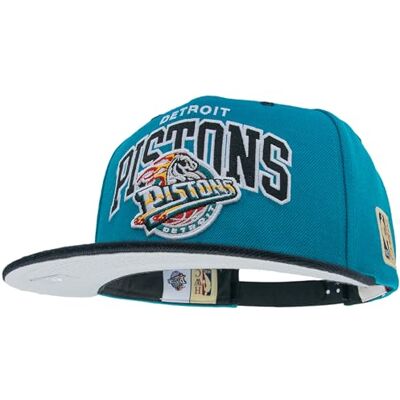 Mitchell & Ness Team Arch Snapback (NBA/HWC), Detroit zuigers (turquoise/zwart), Eén maat Eén maat Mitchell & Ness Team Arch Snapback (NBA/HWC), Detroit zuigers (turquoise/zwart), Eén maat Eén maat