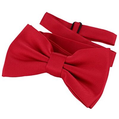 DonDon vlinderdas strik al gestrikt verstelbaar, Donkerrood, One Size One Size DonDon vlinderdas strik al gestrikt verstelbaar, Donkerrood, One Size One Size